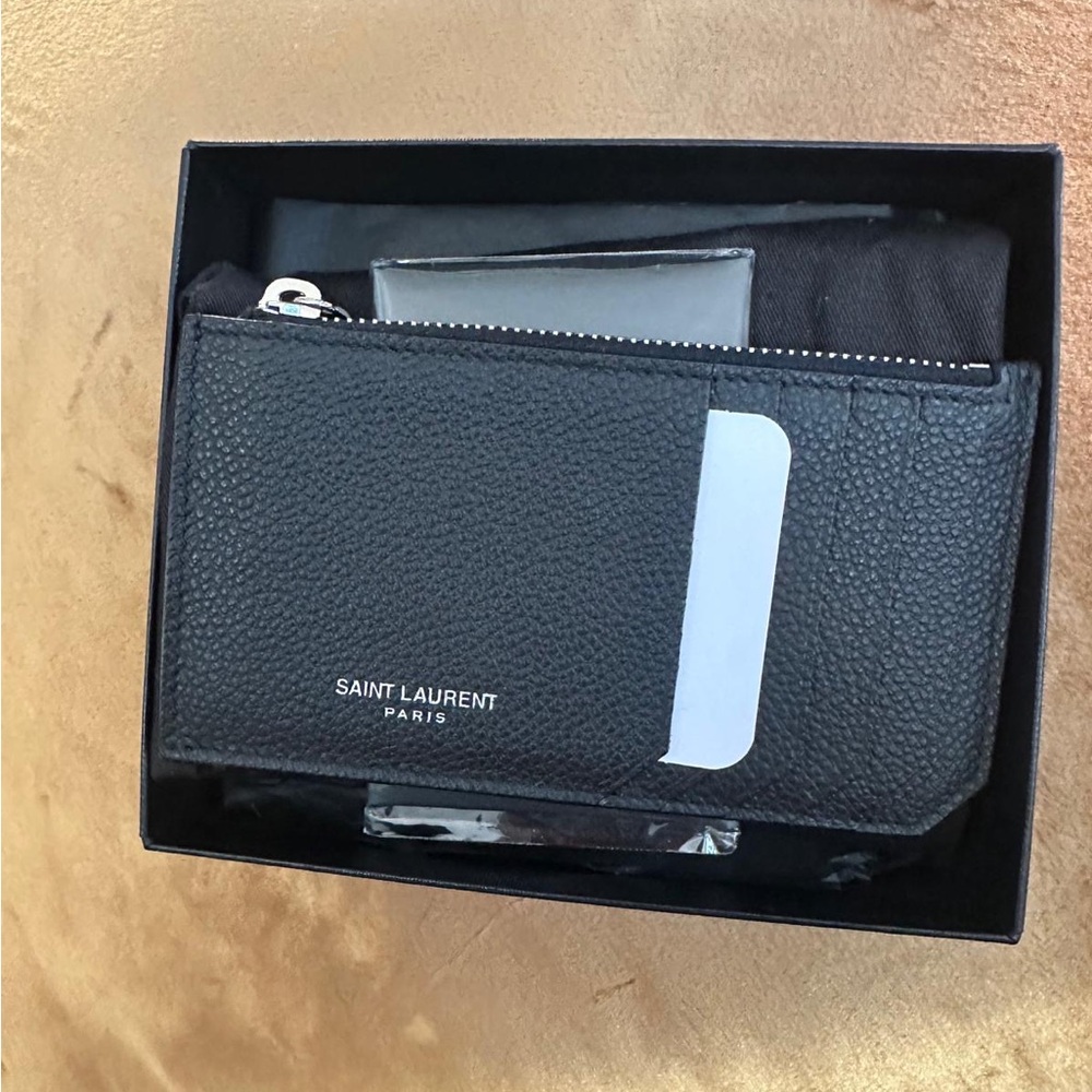 YSL YVES SAINT LAURENT FRAGMENTS CARD CASE HOLDER
